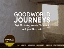 Tablet Screenshot of goodworldjourneys.com